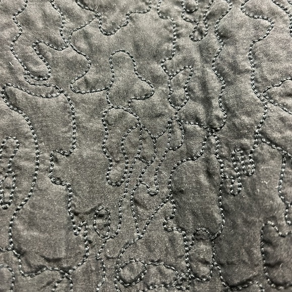 Eileen Fisher | Silk Embroidered Vest Black Quilted S - Picture 7 of 13